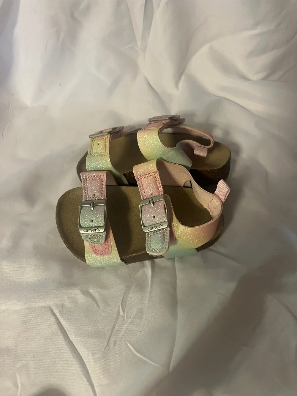 Carter's Pastel Rainbow Double-Buckle Sandals